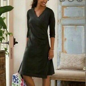SOFT SURROUNDINGS WEAR ANYWHERE FAUX WRAP DRESS